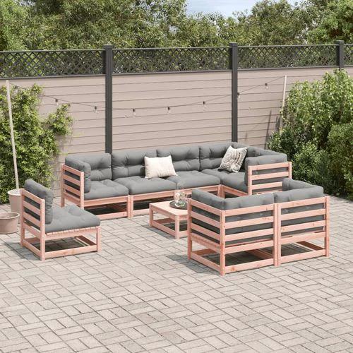 vidaXL vidaXL 9 Piece Garden Sofa Set Solid Pinewood with Cushions for Outdoor Entertaining - Garden Sofa Sets