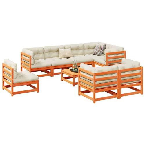 vidaXL 9 Piece Garden Sofa Set Solid Pinewood with Cushions for Outdoor Entertaining by vidaXL
