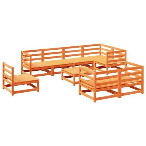 vidaXL 9 Piece Garden Sofa Set Solid Pinewood with Cushions for Outdoor Entertaining by vidaXL