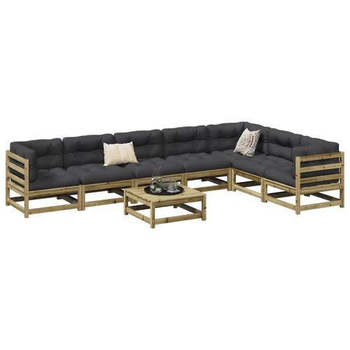 vidaXL 8 Piece Garden Sofa Set with Cushions for Outdoor Relaxation and Entertaining by vidaXL
