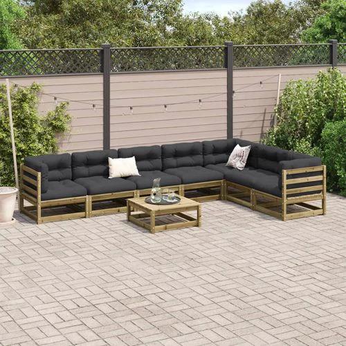 vidaXL 8 Piece Garden Sofa Set with Cushions for Outdoor Relaxation and Entertaining by vidaXL