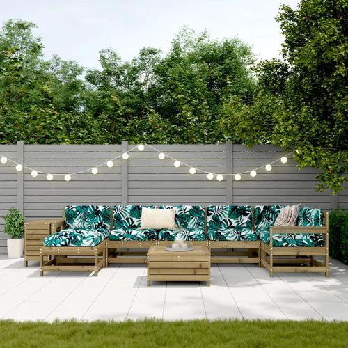 vidaXL 9 Piece Garden Sofa Set with Cushions for Cozy Outdoor Gatherings by vidaXL