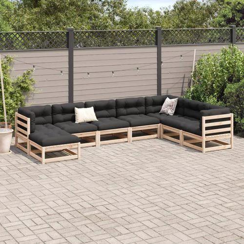 vidaXL 8 Piece Garden Sofa Set with Cushions for Outdoor Relaxation and Entertaining by vidaXL