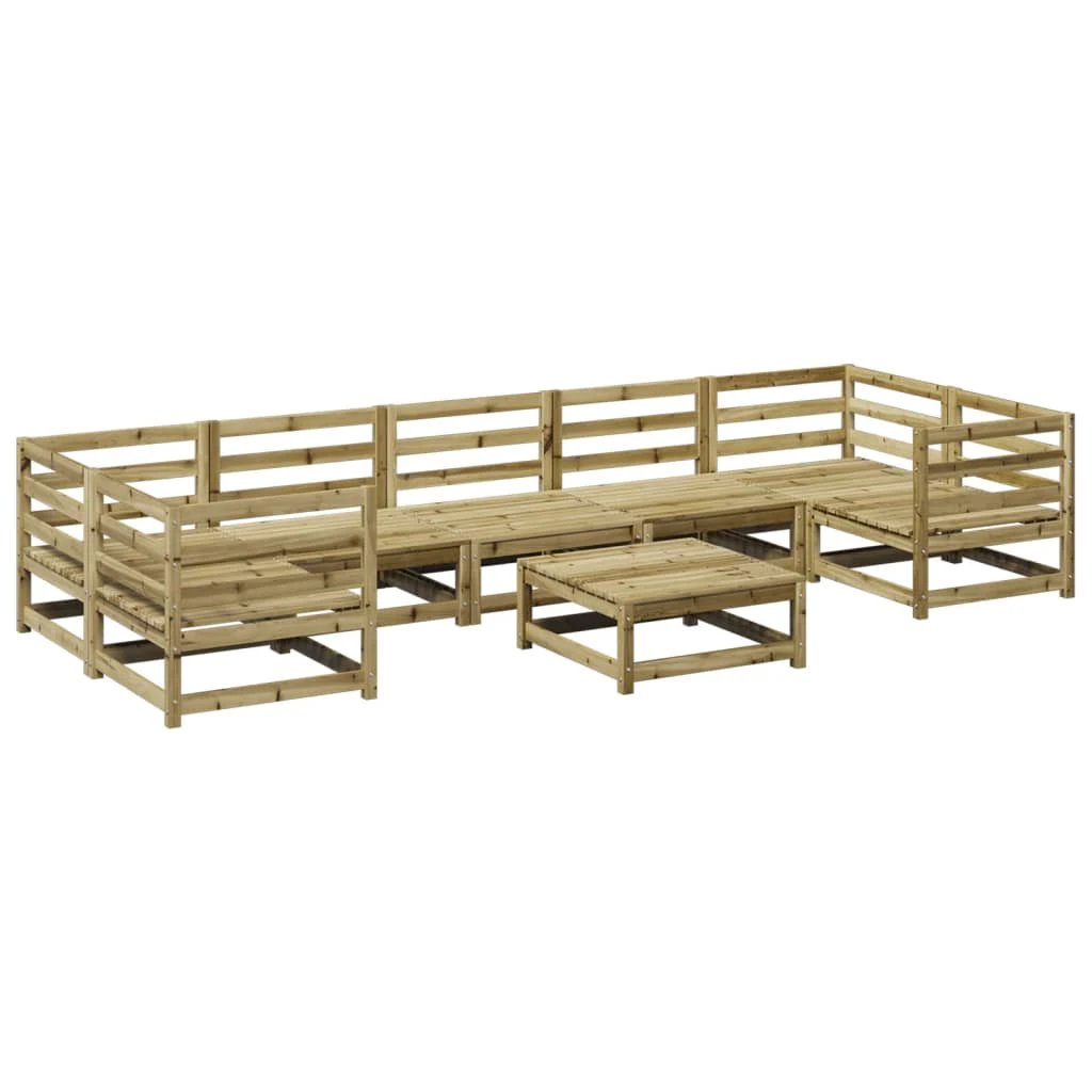 vidaXL 8 Piece Garden Sofa Set Solid Wood Pine by vidaXL