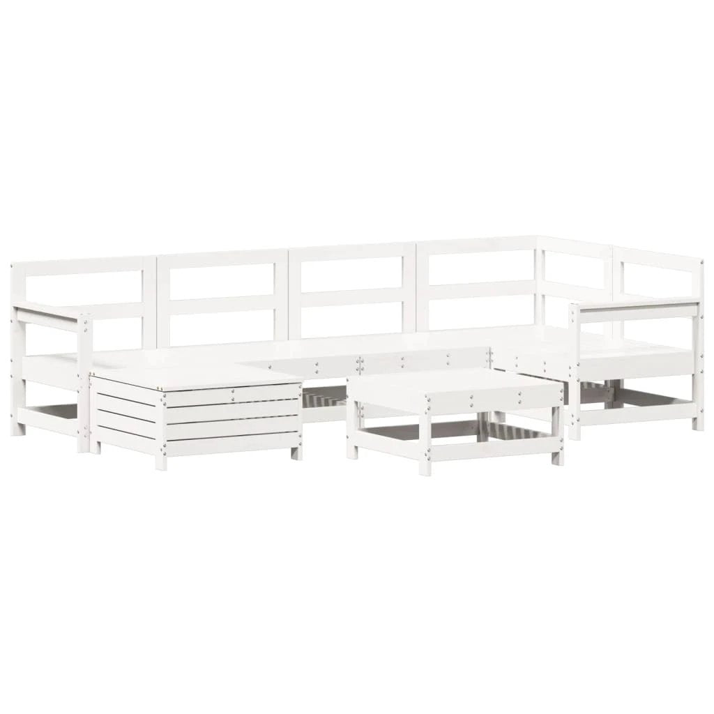 vidaXL 7 Piece Garden Sofa Set Solid Wood Pine by vidaXL
