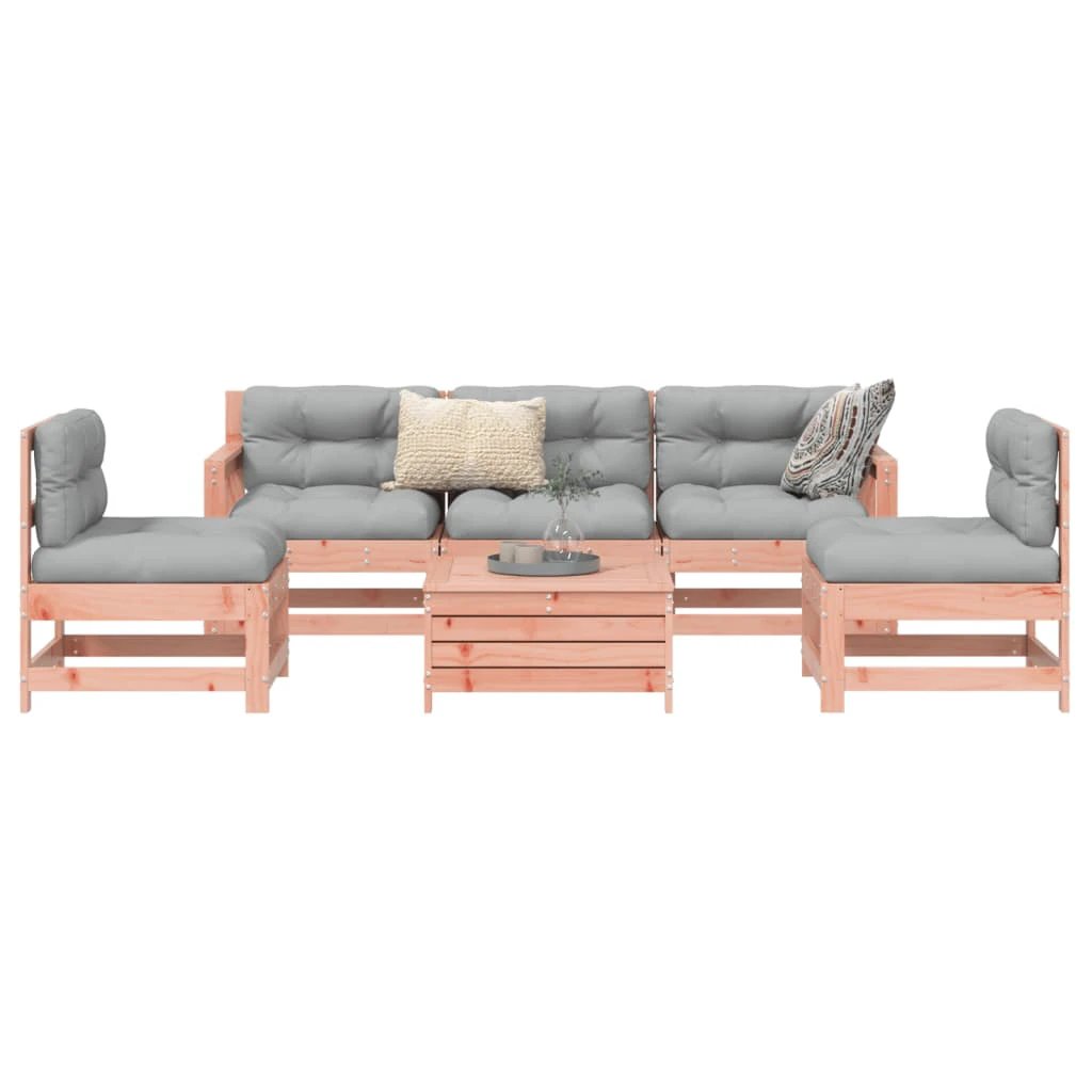 vidaXL 6 Piece Garden Sofa Set Solid Wood Pine by vidaXL
