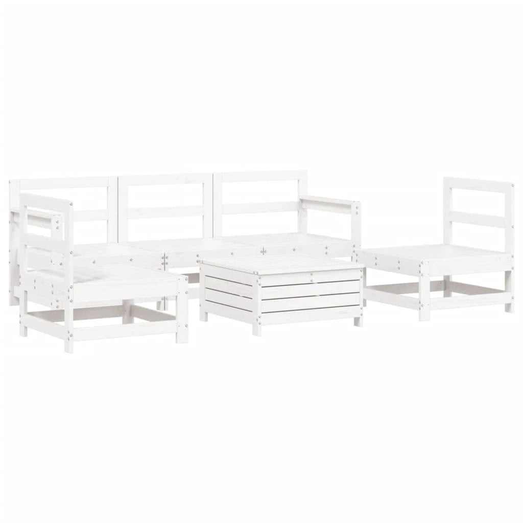 vidaXL vidaXL 6 Piece Garden Sofa Set Solid Wood Pine - Garden Sofa Sets