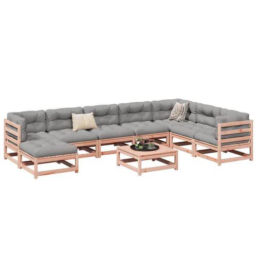vidaXL 9 Piece Garden Sofa Set with Cushions for Outdoor Entertaining and Relaxation by vidaXL