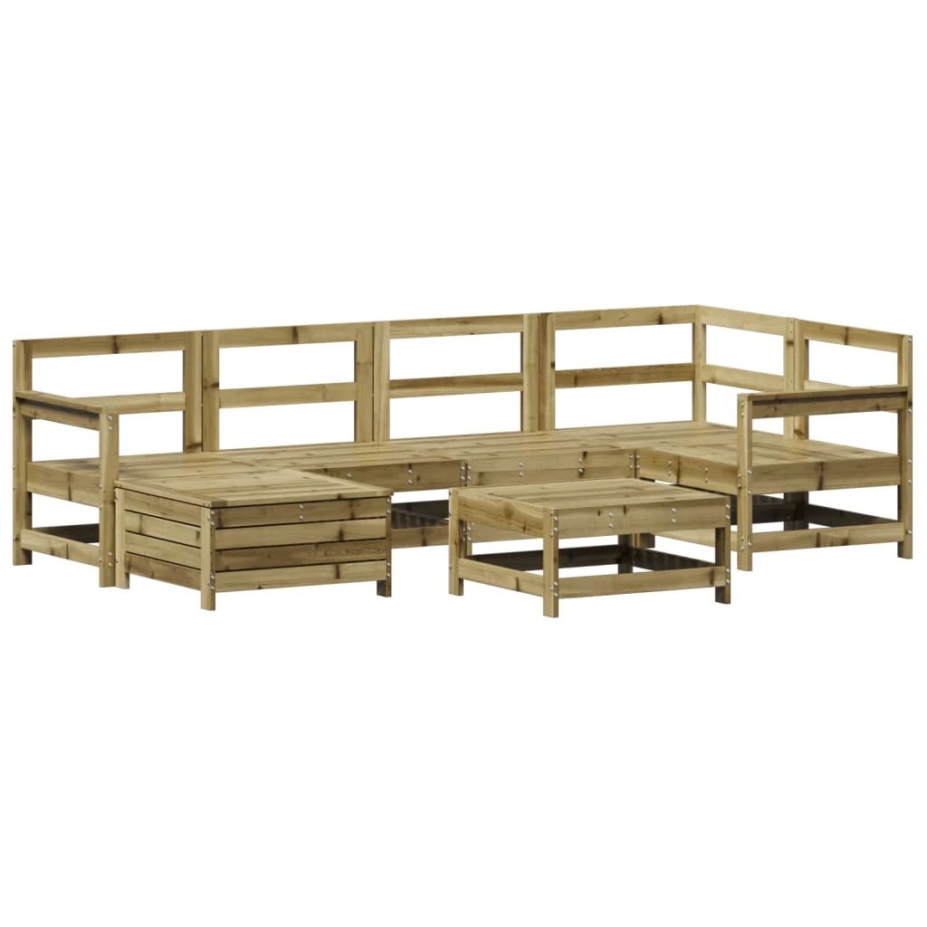 vidaXL 7 Piece Garden Sofa Set Solid Wood Pine by vidaXL