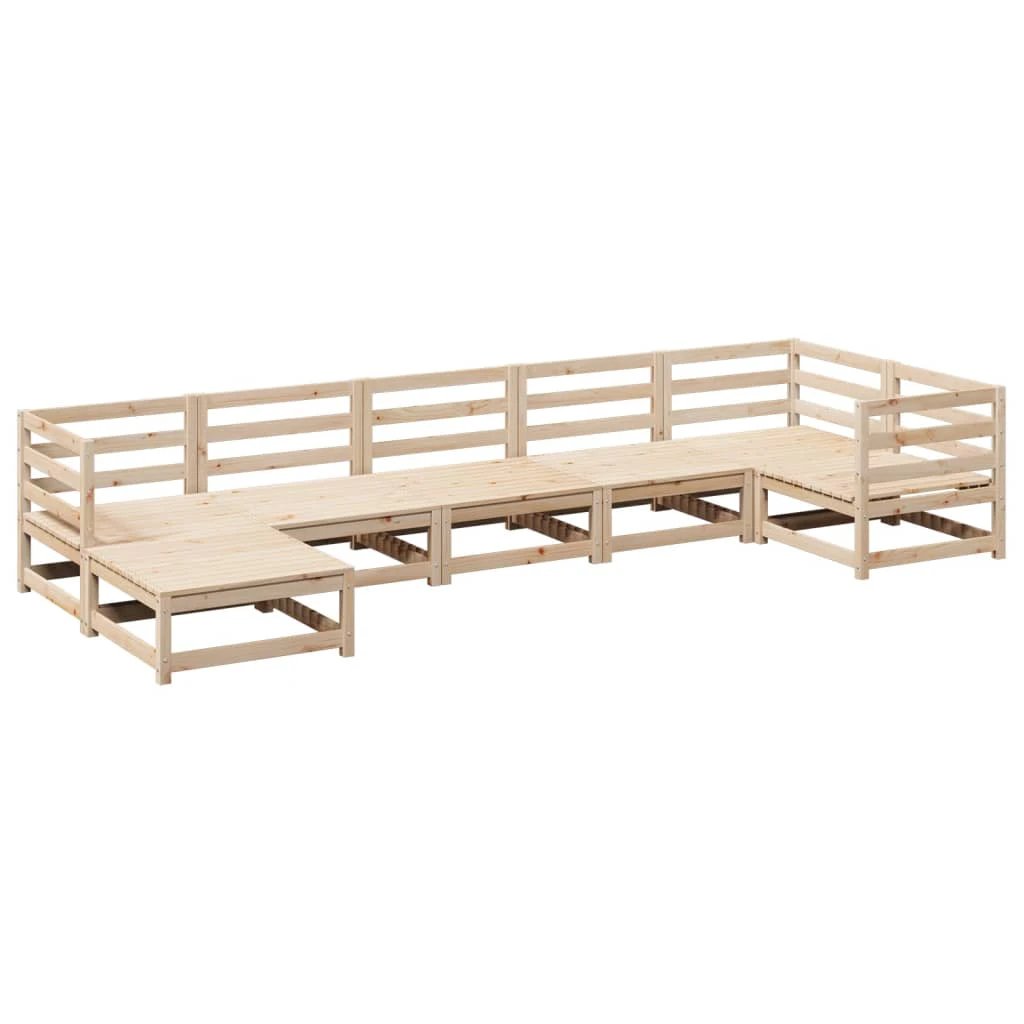 vidaXL 7 Piece Garden Sofa Set Solid Wood Pine by vidaXL