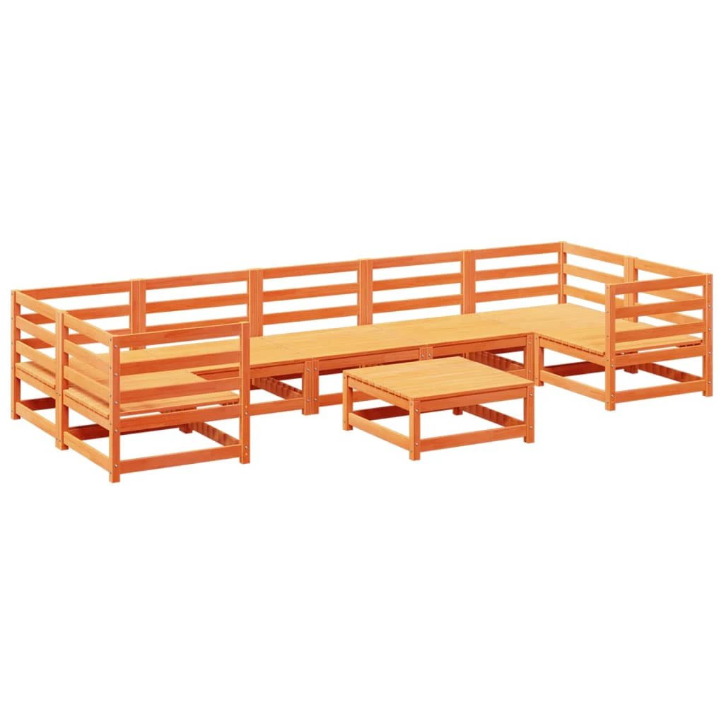 vidaXL 8 Piece Garden Sofa Set Solid Wood Pine by vidaXL