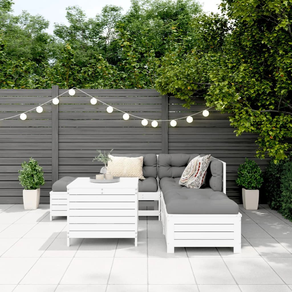 vidaXL 6 Piece Garden Sofa Set Solid Wood Pine by vidaXL