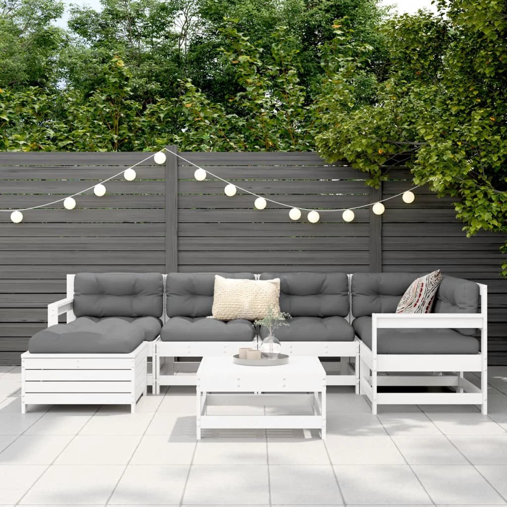 vidaXL vidaXL 7 Piece Garden Sofa Set Solid Wood Pine - Garden Sofa Sets