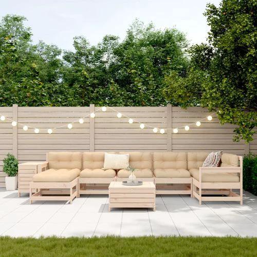 vidaXL 9 Piece Garden Sofa Set with Cushions for Cozy Outdoor Gatherings by vidaXL