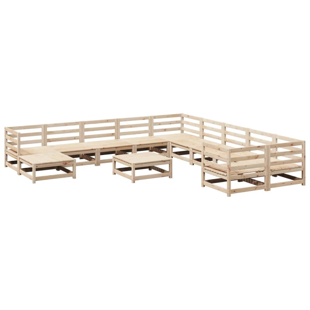 vidaXL 12 Piece Garden Sofa Set Solid Wood Pine by vidaXL