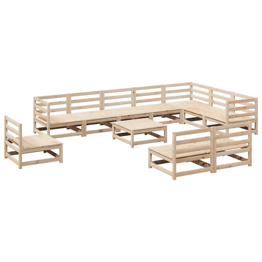 vidaXL vidaXL 11 Piece Garden Sofa Set Solid Wood Pine - Garden Sofa Sets