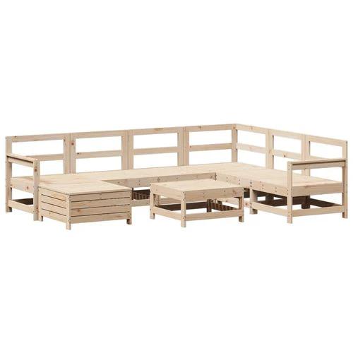 vidaXL vidaXL 8 Piece Garden Sofa Set with Cushions in Solid Pinewood for Outdoor Family Gatherings - Garden Sofa Sets