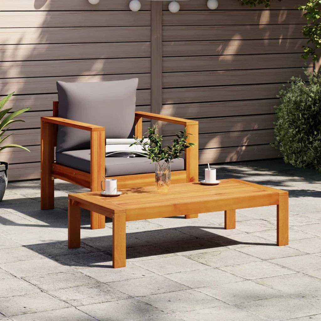 vidaXL Garden Table 100x50x27 cm Solid Wood Acacia by vidaXL