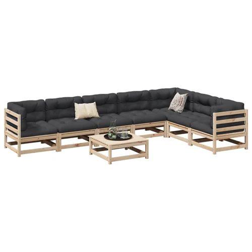 vidaXL 8 Piece Garden Sofa Set with Cushions for Outdoor Relaxation and Entertaining by vidaXL