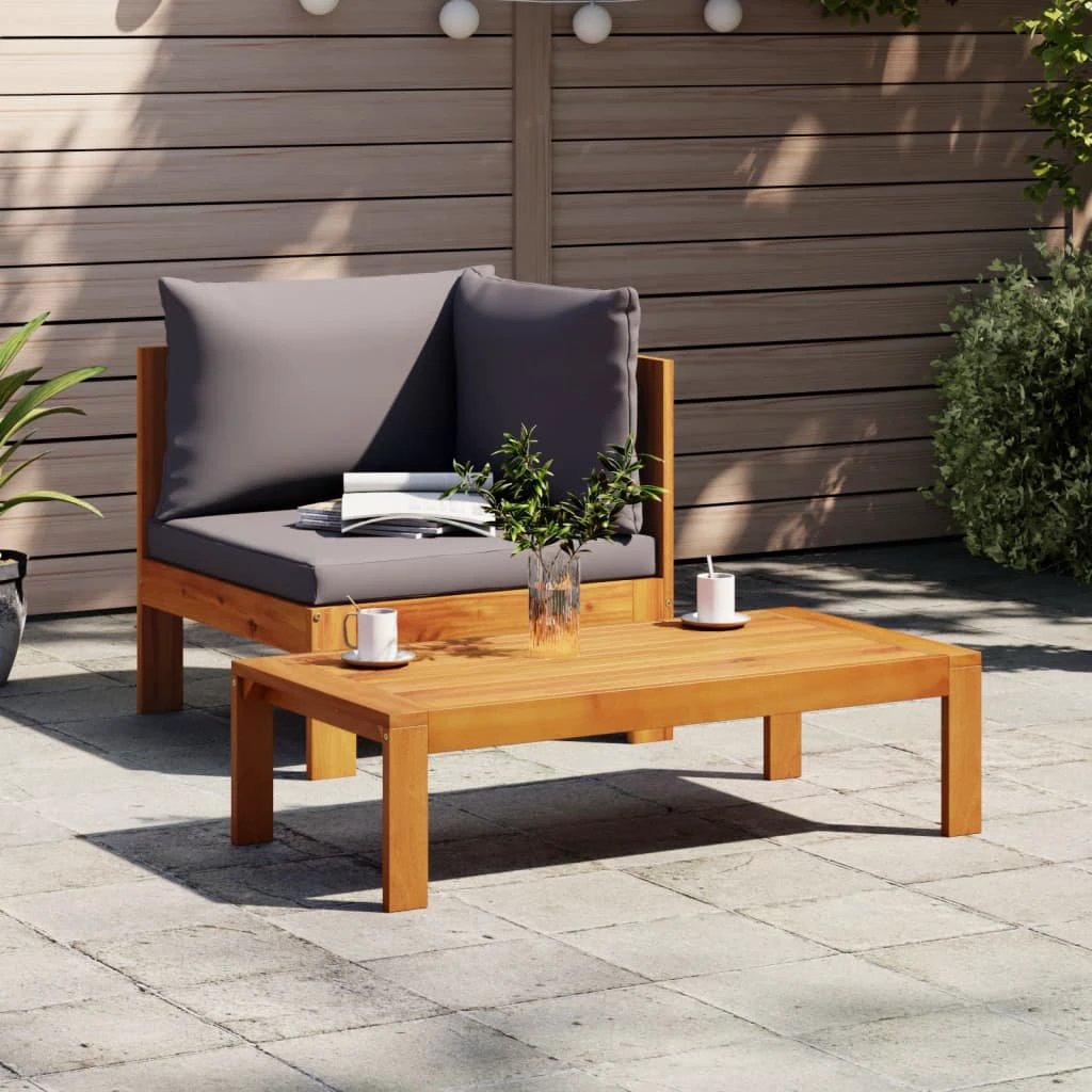 vidaXL vidaXL Garden Table 100x50x27 cm Solid Wood Acacia - Garden Table