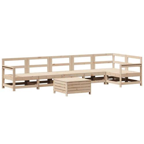 vidaXL 7 Piece Garden Sofa Set Solid Pinewood with Slatted Design for Outdoor Entertaining by vidaXL