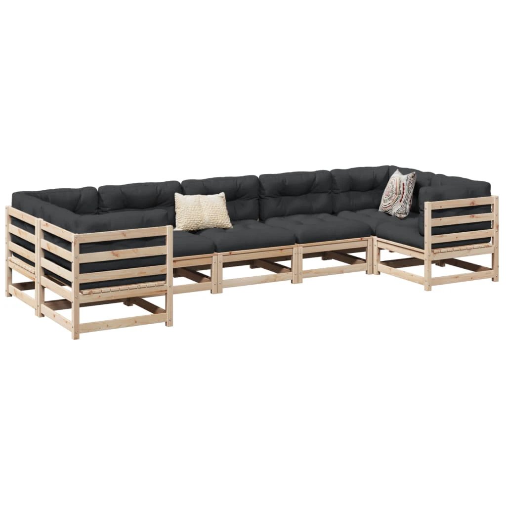 vidaXL vidaXL 7 Piece Garden Sofa Set Solid Wood Pine - Garden Sofa Sets