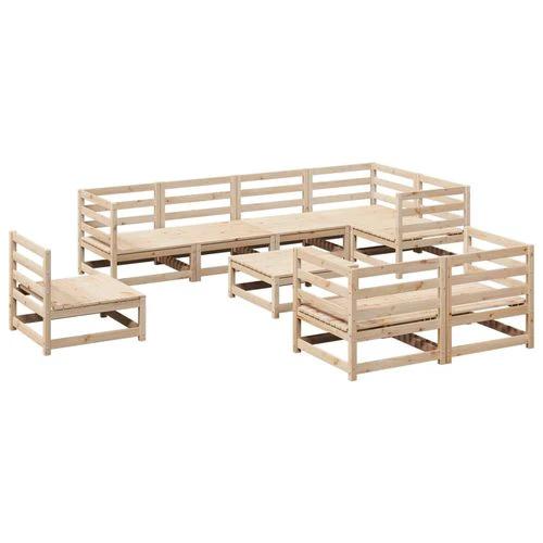vidaXL vidaXL 9 Piece Garden Sofa Set Solid Pinewood with Cushions for Outdoor Entertaining - Garden Sofa Sets
