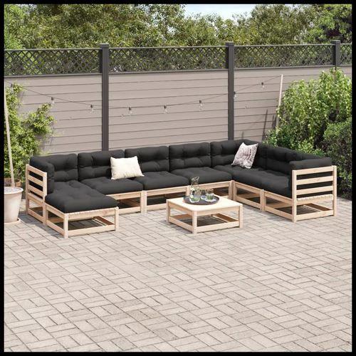 vidaXL vidaXL 9 Piece Garden Sofa Set with Cushions for Outdoor Entertaining and Relaxation - Garden Sofa Sets
