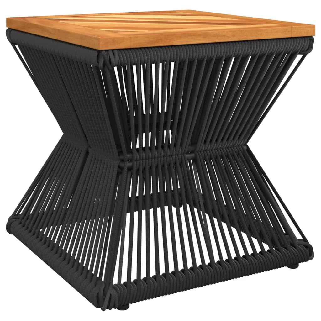 vidaXL vidaXL Coffee Table 38x38x38 Cm Solid Acacia Wood With Black Wire Base Living Room - Coffee Table