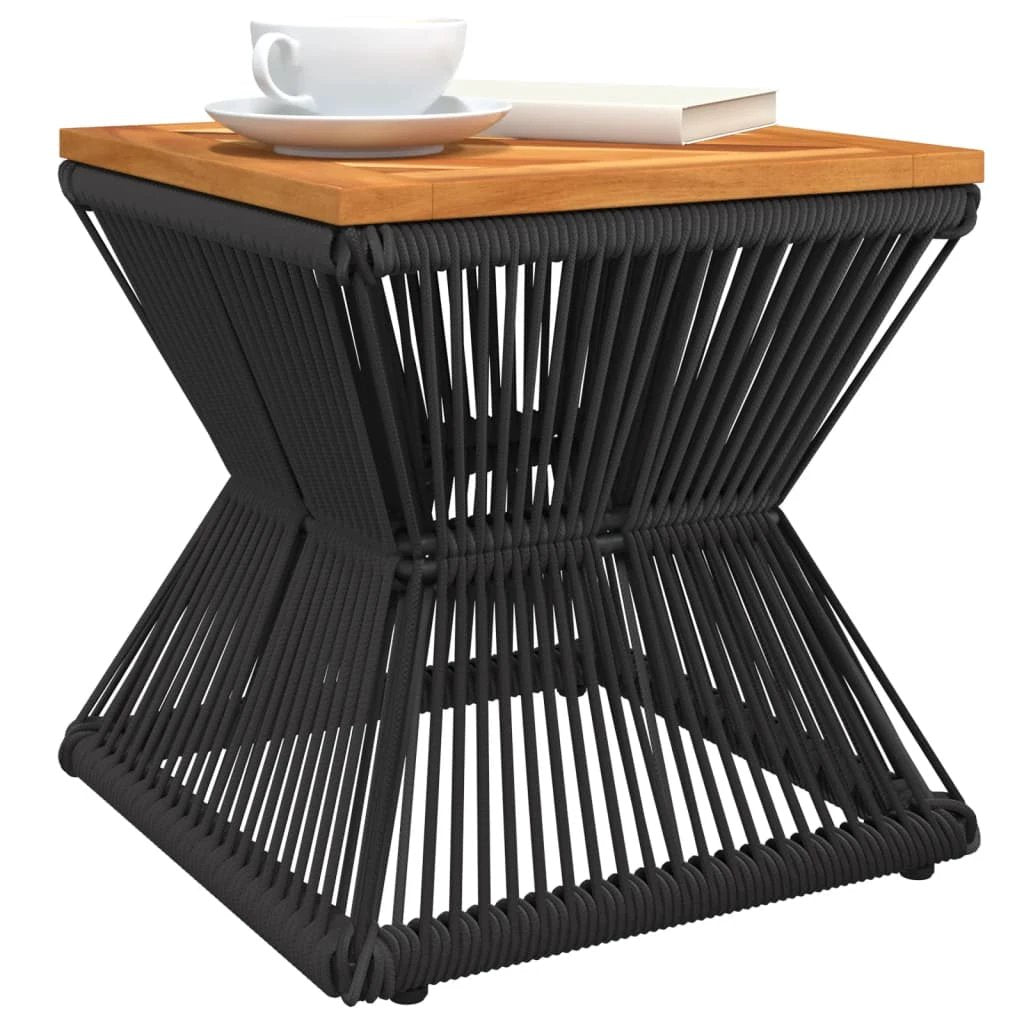vidaXL vidaXL Coffee Table 38x38x38 Cm Solid Acacia Wood With Black Wire Base Living Room - Coffee Table