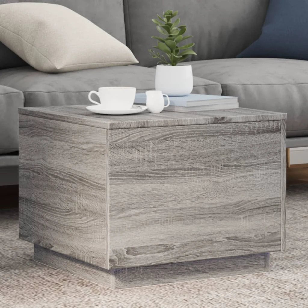 vidaXL vidaXL Coffee Table 50x50x40 cm LED Lights Living Room - Coffee Table