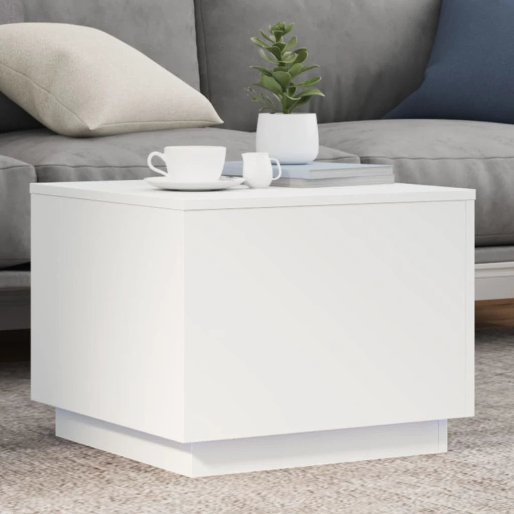 vidaXL vidaXL Coffee Table 50x50x40 cm LED Lights Living Room - Coffee Table
