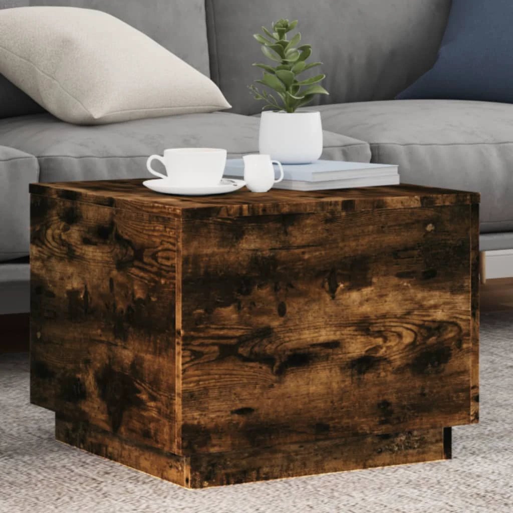 vidaXL vidaXL Coffee Table 50x50x40 cm LED Lights Living Room - Coffee Table