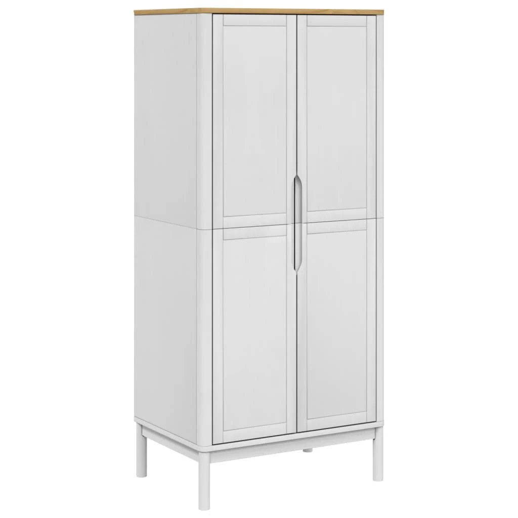 vidaXL vidaXL Wardrobe FLORO Wax Brown 77x53x171 cm Solid Wood Pine - Wardrobe