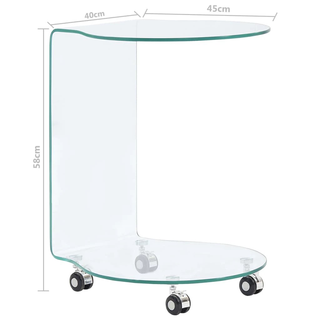vidaXL vidaXL Glass Coffee Table 45x40x58cm Tempered - Coffee Table