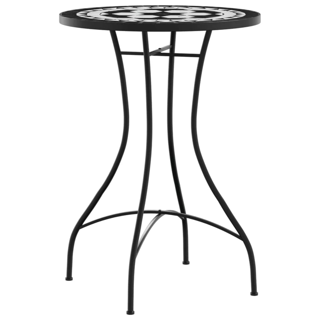 vidaXL Mosaic Bistro Set Terracotta and White Iron and Ceramic by vidaXL