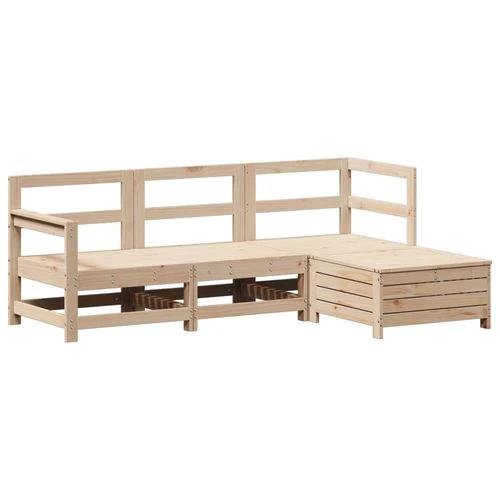 vidaXL 4 Piece Garden Sofa Set 200 x 200 cm Solid Pinewood with Cushions for Outdoor Relaxation by vidaXL