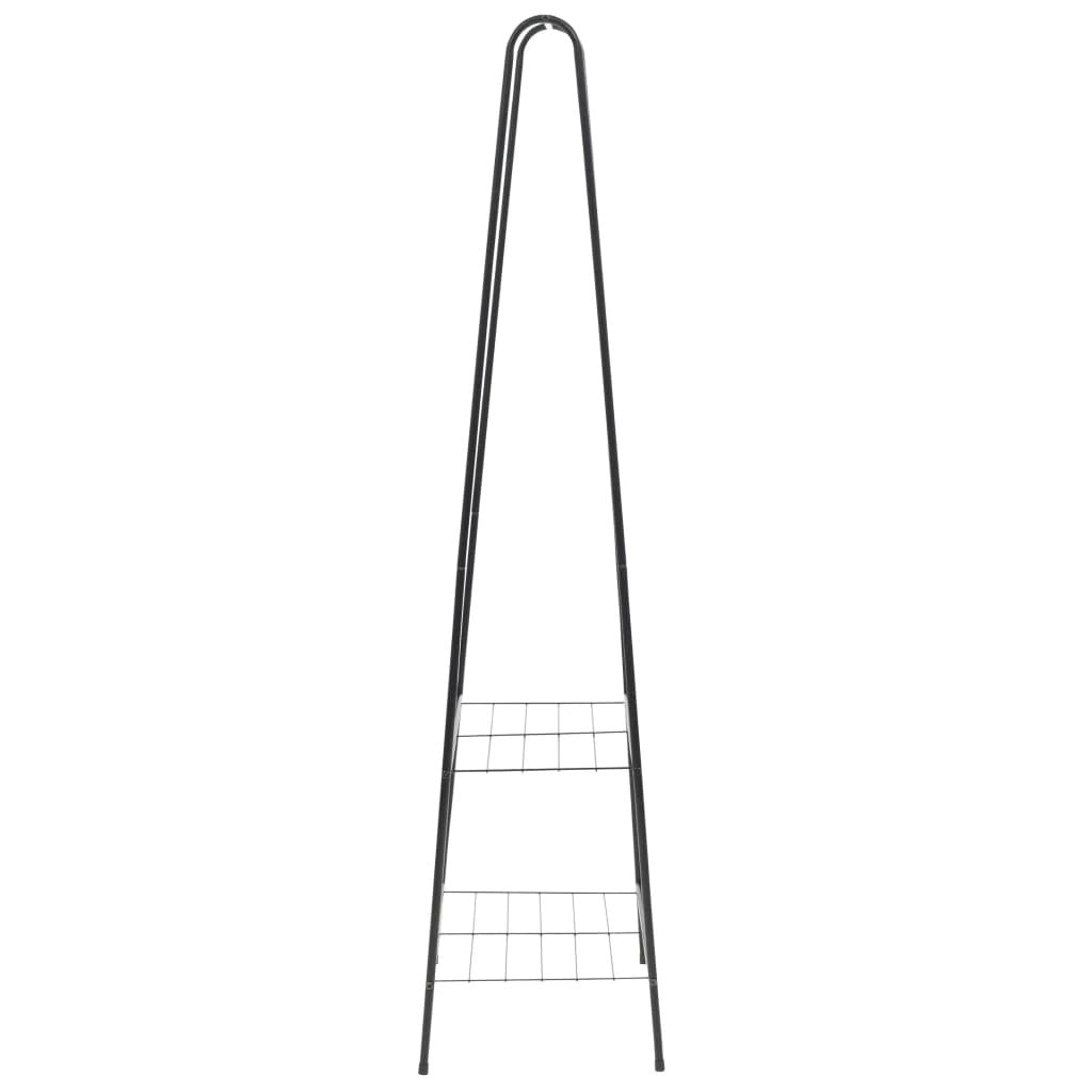 vidaXL Clothes Rack 59x35x150 cm Sturdy Steel Frame With Two Shelves For Bedroom Organization by vidaXL