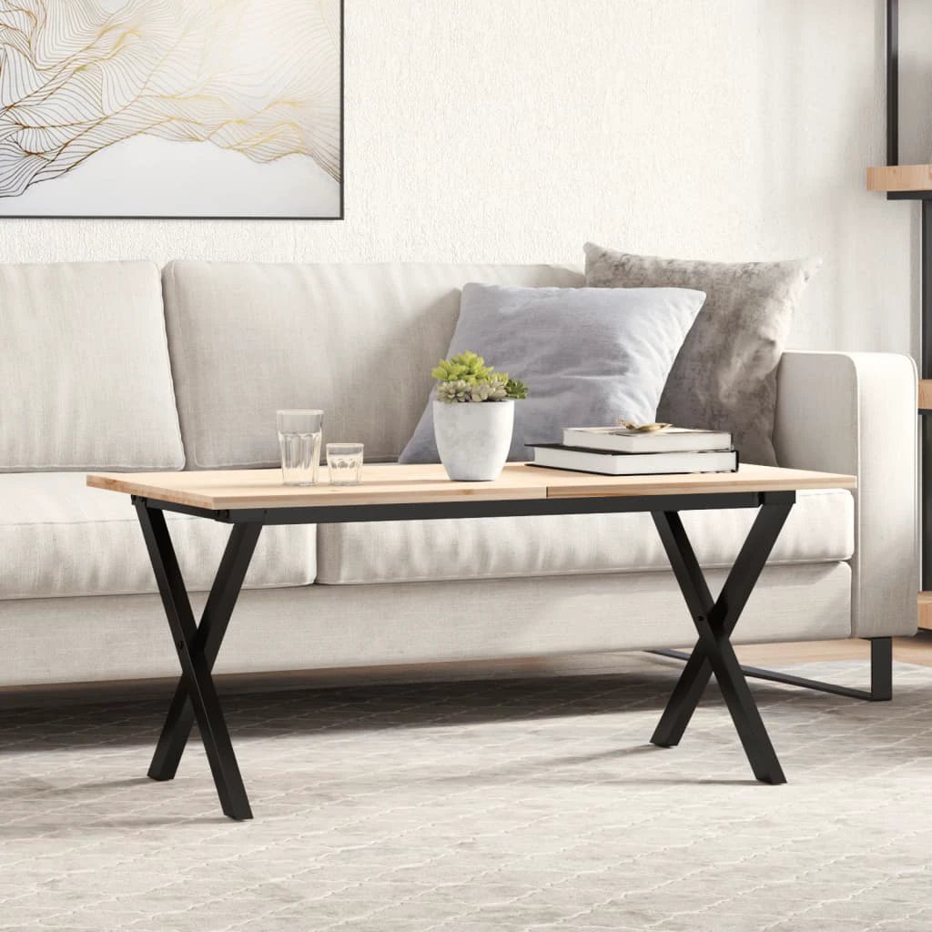 VidaXL Coffee Table Legs X-Frame 70x30x43 cm Cast Iron Industrial Living Room Decor by vidaXL