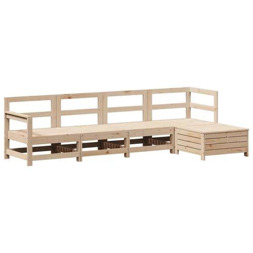 vidaXL vidaXL 5 Piece Garden Sofa Set Solid Wood Pine with Comfortable Cushions for Outdoor Relaxation - Garden Sofa Sets