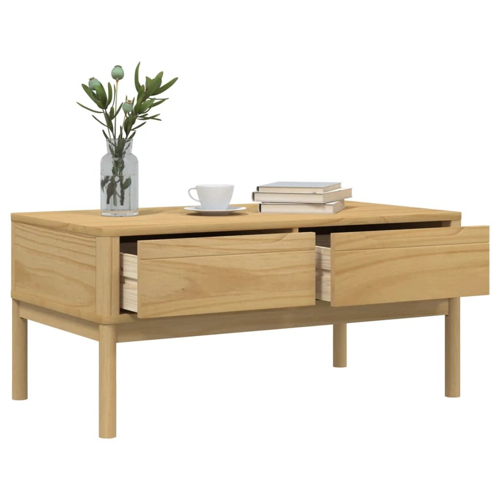 vidaXL VidaXL Coffee Table 99x55.5x45 Solid Pine Decor - Coffee Table