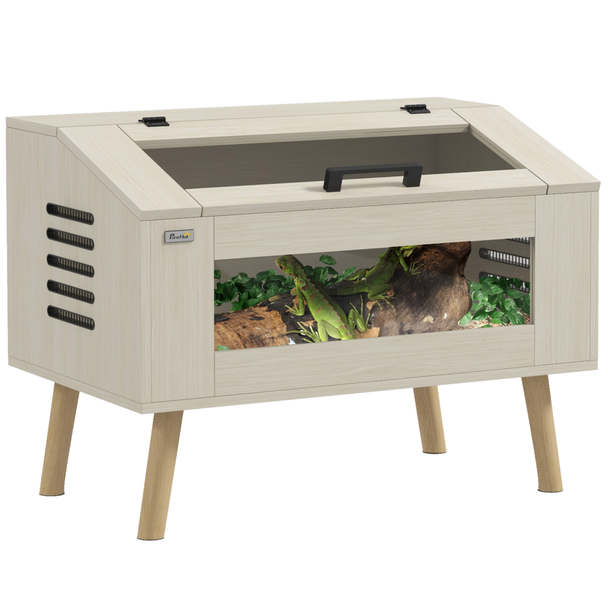 PawHut Reptile Terrarium, 111L Snake Vivarium with Tempered Glass Windows - from PawHut