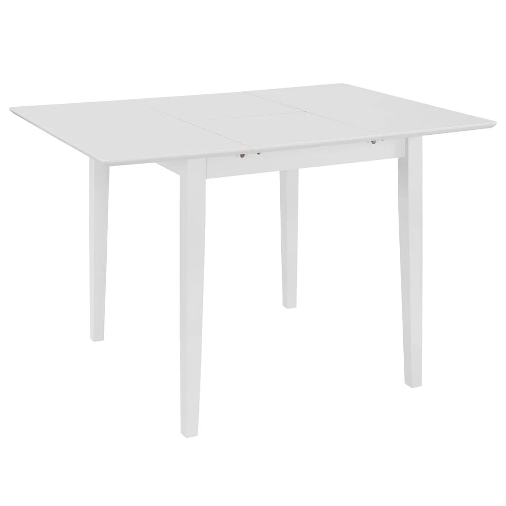 vidaXL vidaXL Extendable Dining Table White (80-120)x80x74 cm MDF - Uncategorized Dining Table