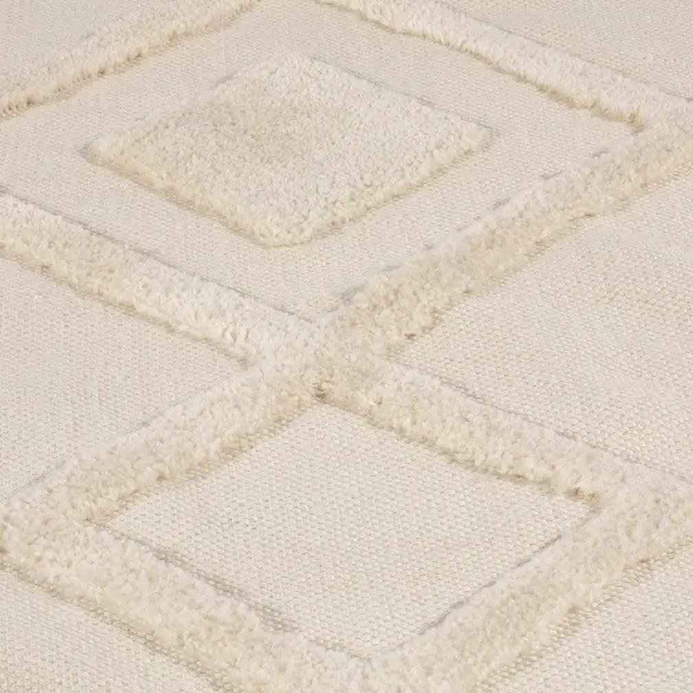 Esselle Home Windsor Geo Tufted 160x230cm Cream Rug - Rug