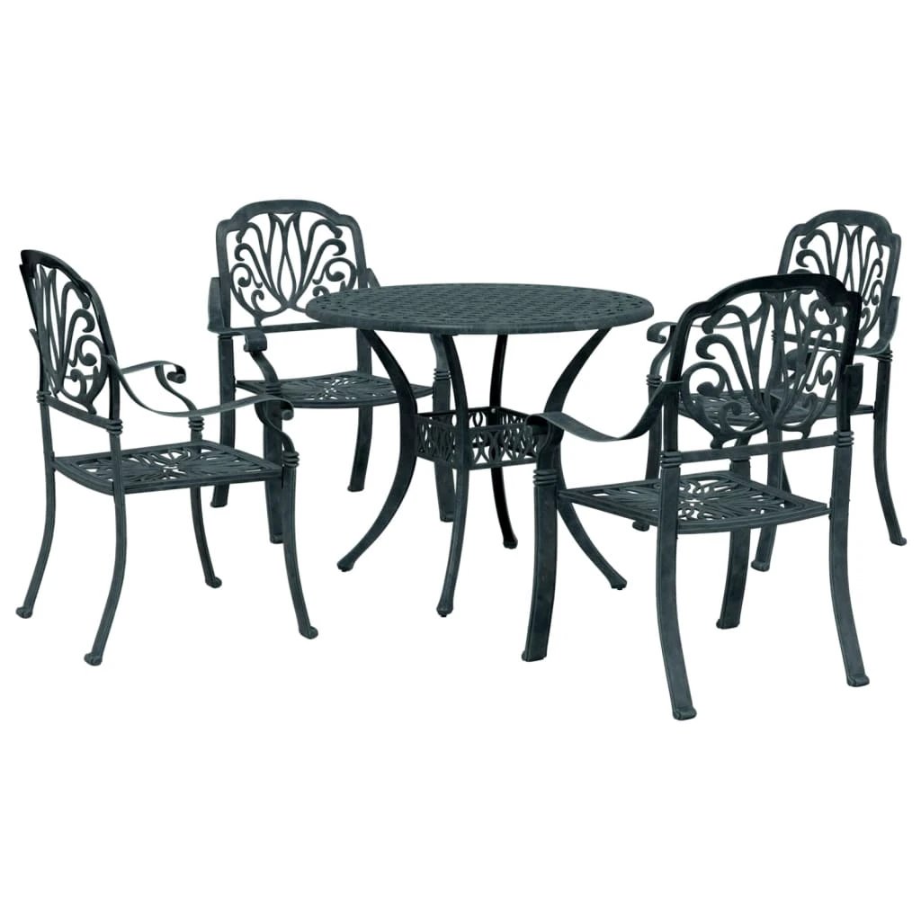 vidaXL vidaXL 3 Piece Bistro Set Bronze Cast Aluminium - Bistro Sets