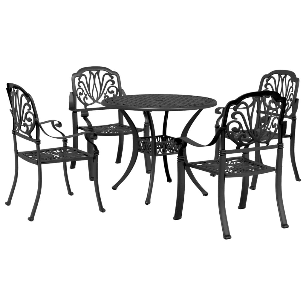 vidaXL vidaXL 3 Piece Bistro Set Bronze Cast Aluminium - Bistro Sets