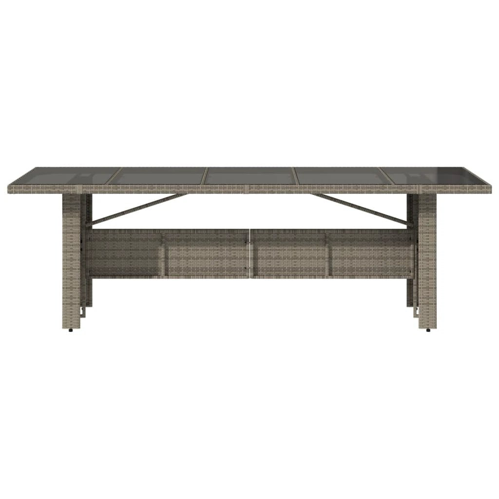 vidaXL Garden Table with Acacia Wood Top Black 240x90x75 cm Poly Rattan by vidaXL