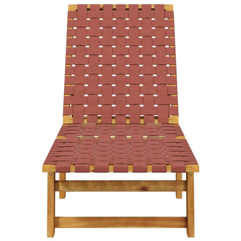 vidaXL vidaXL Sun Lounger Black Solid Wood Acacia and Fabric - Sun Lounger