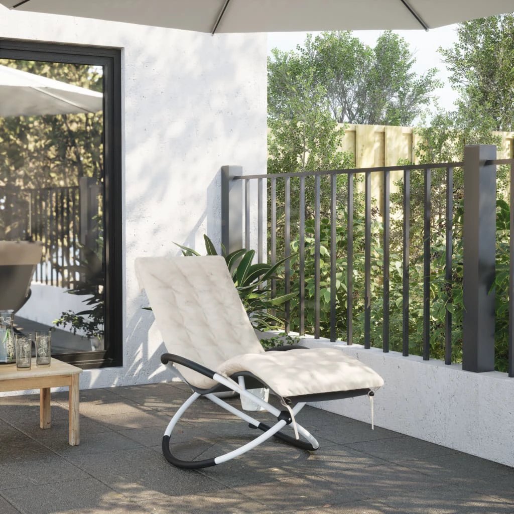 vidaXL Sun Lounger Cushion Black 160x50x10 cm Faux Suede Leather by vidaXL
