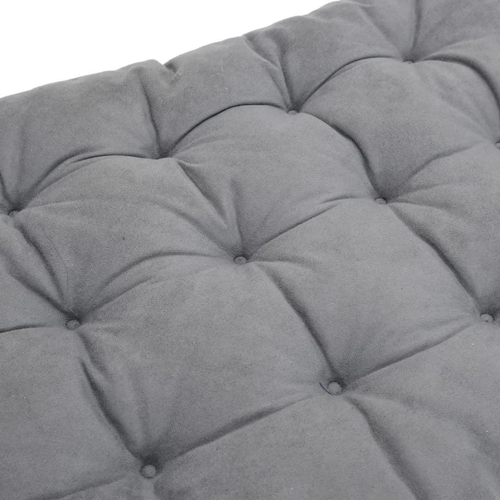 vidaXL Sun Lounger Cushion Black 160x50x10 cm Faux Suede Leather by vidaXL